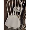 Image 4 : Five Wooden Spindle Back Chairs, Four White, One Brown