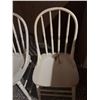 Image 6 : Five Wooden Spindle Back Chairs, Four White, One Brown