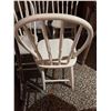 Image 7 : Five Wooden Spindle Back Chairs, Four White, One Brown
