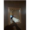 Image 1 : Wood Frame Wall Mirror with Carved Corner Accents 18" x 21"