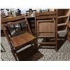 Image 8 : Folding Wood Chairs with Slat Seats and Backs