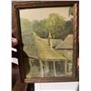 Image 2 : Framed Mirror With Two Country Cottage Prints, 24" x 9"