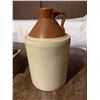 Image 3 : MedAlta Pottery jug made in Medicine Hat. Features a brown glazed upper section, sturdy handle, and 