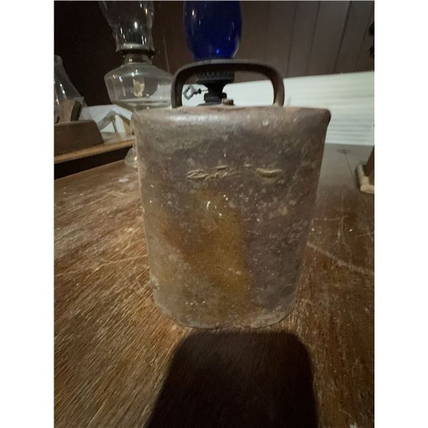  Antique iron cowbell.

 