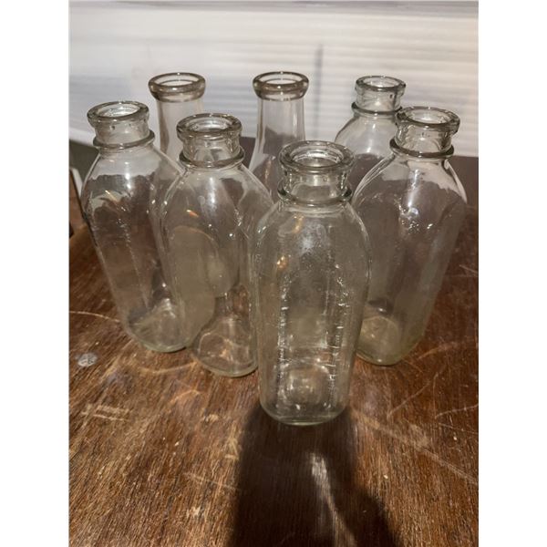 11 Clear Glass Bottles