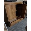 Image 2 : Wood Laminate Storage Cabinet With Brass Handles, 81cm x 40cm x 117cm