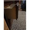 Image 2 : Two-Drawer Wooden Nightstand With Brass Handles
