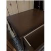 Image 3 : Two-Drawer Wooden Nightstand With Brass Handles
