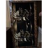 Image 1 : Velvet Painting of Sailing Ships with Wooden Frame, 90 cm x 47 cm