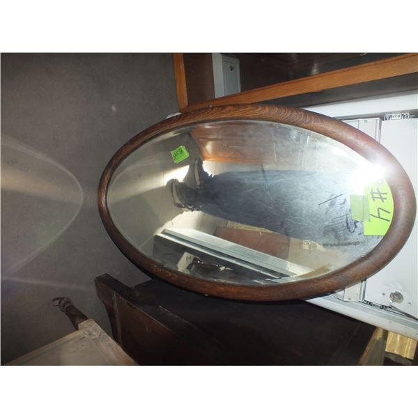 Wall Mirror w/ Oak Frame