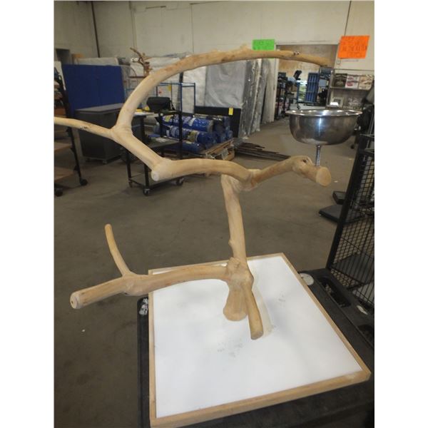 Wooden Bird Perch