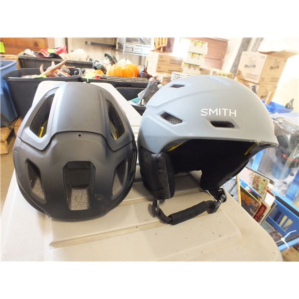 Two Bicycle Helmets