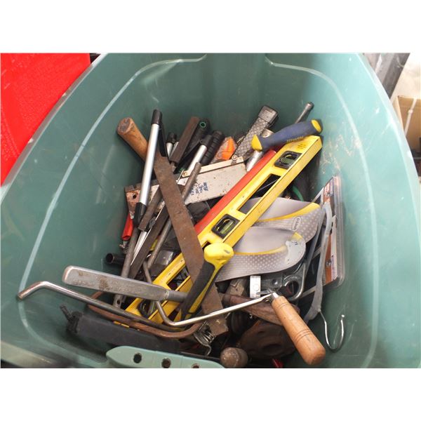 Tote Of Assorted Tools