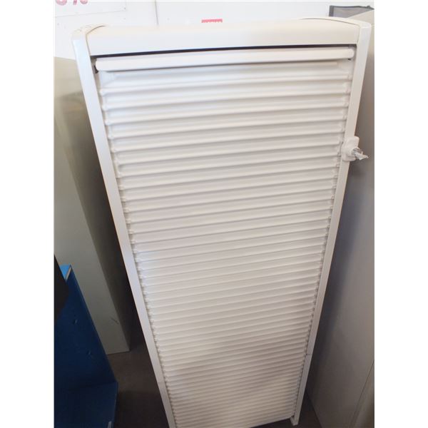 Plastic Roll Door Storage Cabinet w/ Key