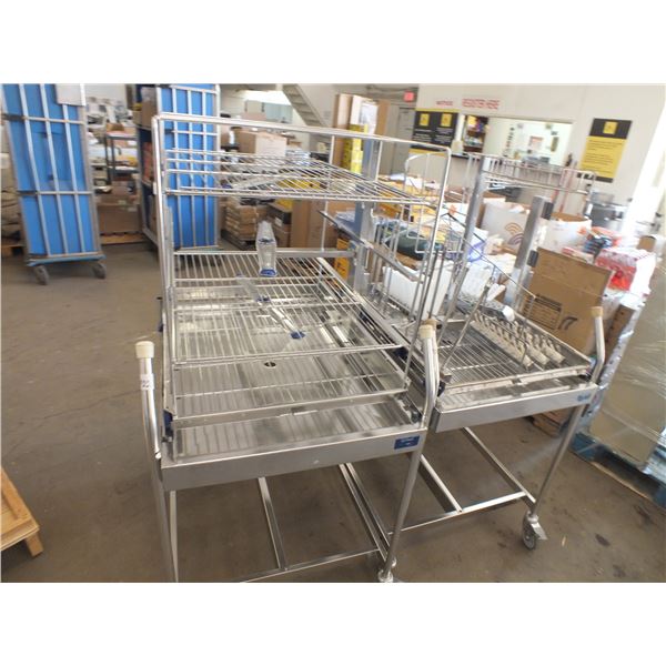 6 Disinfectant Racks on Wheels