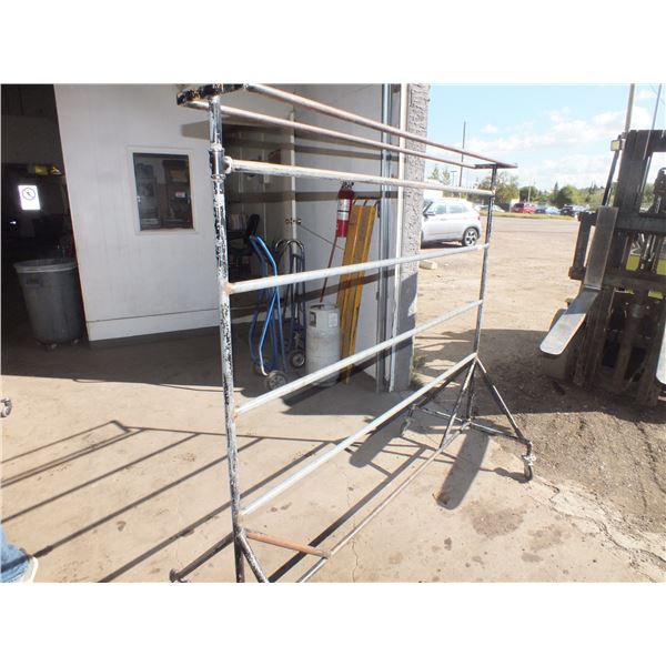 3 Metal Racks & Two Metal Cabinets