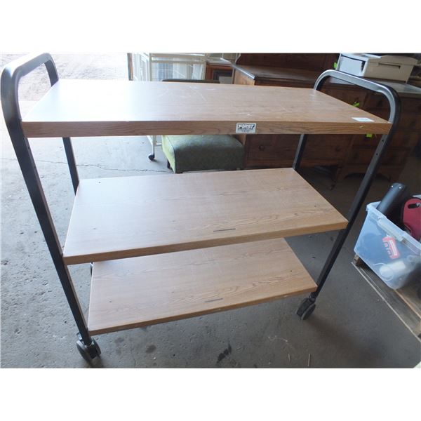 Brown Cart On Wheels