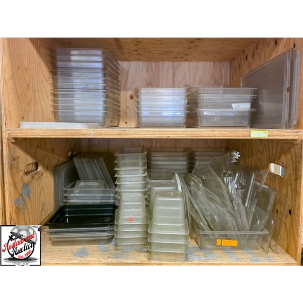 BAILIFF SEIZURE: ASSORTED POLY INSERTS AND LIDS