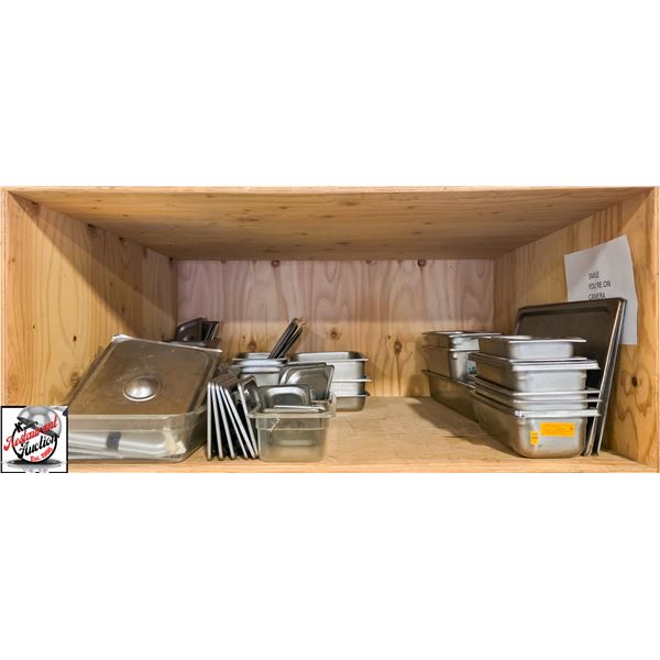 BAILIFF SEIZURE: ASSORTED S/S INSERTS AND LIDS