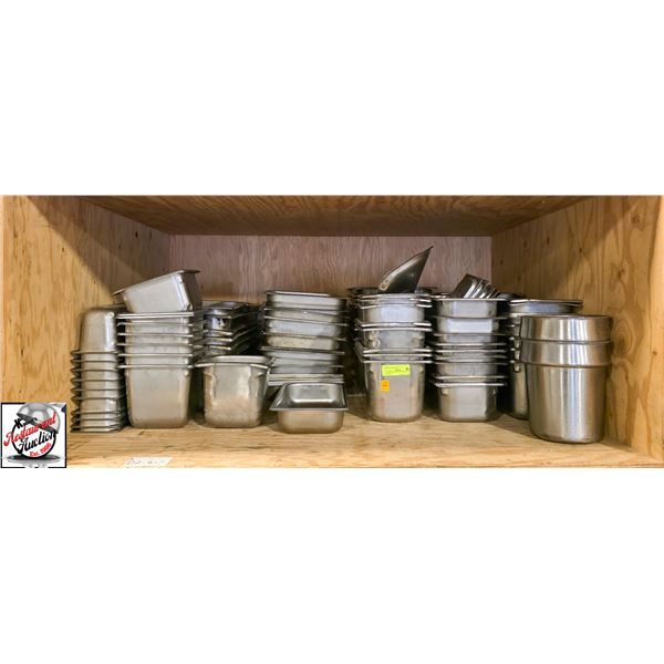 LOT OF ASSORTED STAINLESS STEEL INSERTS