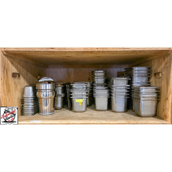 LOT OF ASSORTED STAINLESS STEEL INSERTS