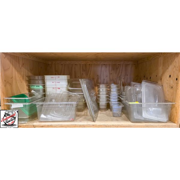 LOT OF ASSORTED POLY INSERTS AND CONTAINERS