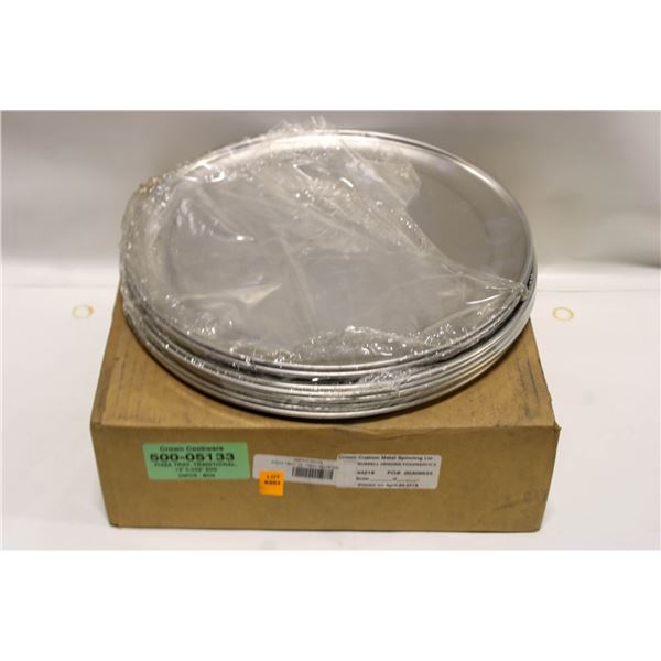 LOT OF 33 NEW 13" ALUMINUM PIZZA PANS - NEW