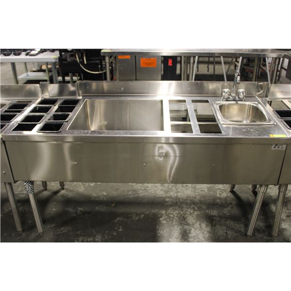 STAINLESS STEEL BAR SINK W/ FAUCET