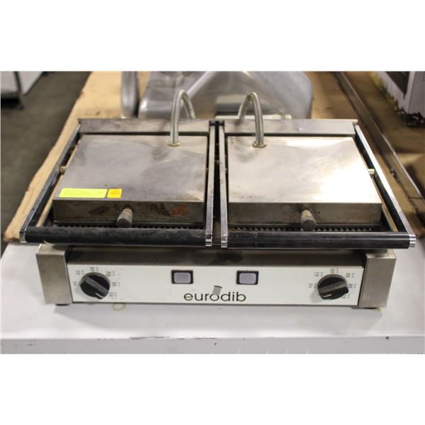 EURODIB ELECTRIC DUAL PANINI PRESS-3000W