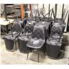 Image 1 : BAILIFF SEIZURE: 25 BLACK FAUX LEATHER DINING