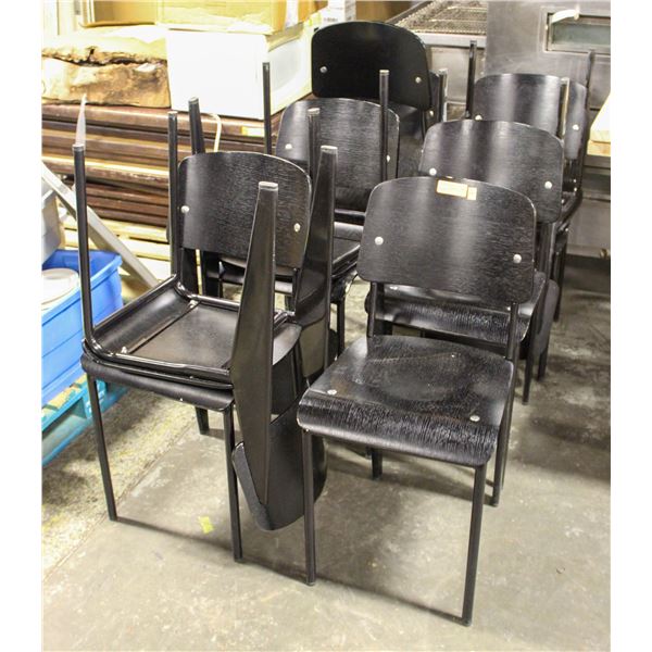 BAILIFF SEIZURE: 10 BLACK DINING CHAIRS