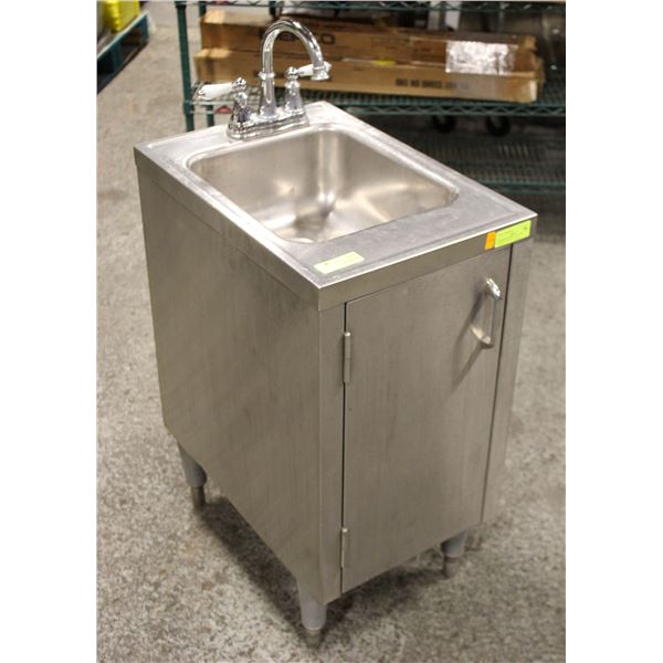 STAINLESS STEEL SINK AND CABINET UNIT W/ FAUCET