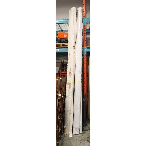 TWO 12' WHITE METAL DECORATIVE PILLARS