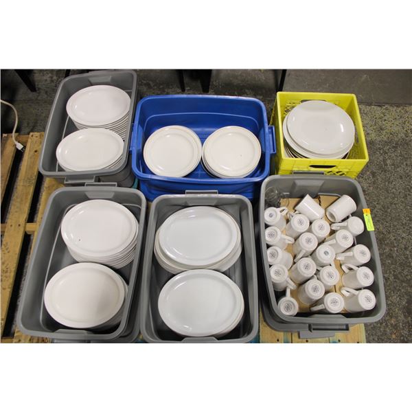 PALLET OF DISHWARE AND COFFEE CUPS