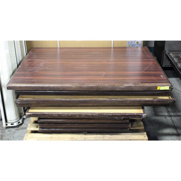 11 BROWN WOODEN TABLE TOPS