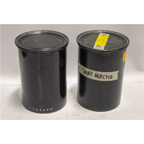 BAILIFF SEIZURE: 2 AIRSCAPE COFFEE CANISTERS
