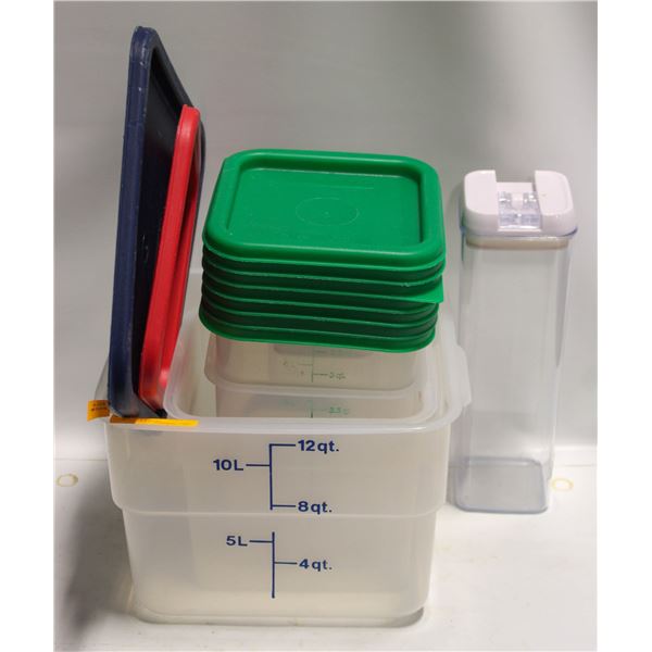 BAILIFF SEIZURE: 4 ASSORTED CAMBRO POLY FOOD