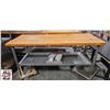 Image 1 : BAILIFF SEIZURE: WOOD TOP WORK TABLE