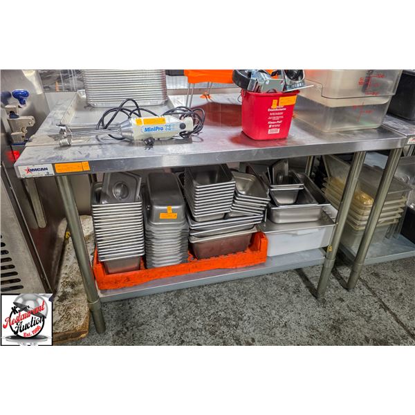 BAILIFF SEIZURE: OMCAN S/S WORK TABLE W/ MOUNTED