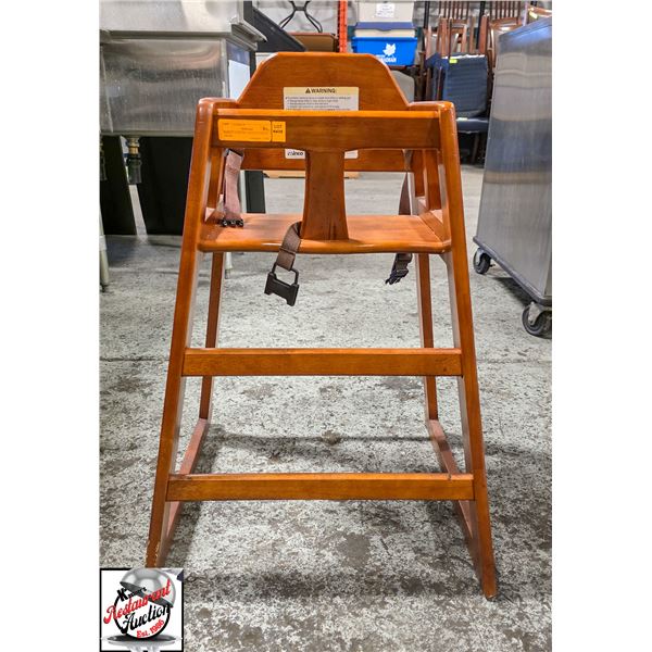BAILIFF SEIZURE: WOODEN HIGH CHAIR