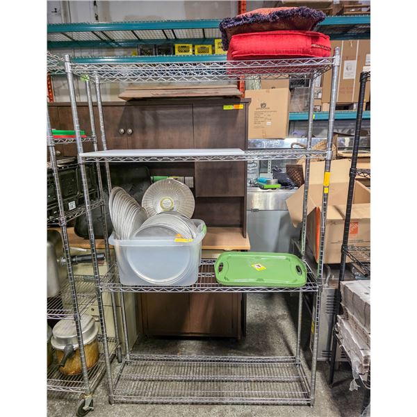 BAILIFF SEIZURE: CHROME WIRE RACK - 4-TIER