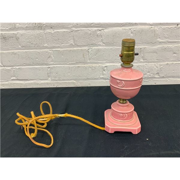 Ceramic Table Lamp Pink Base Only (vintage) cut cord