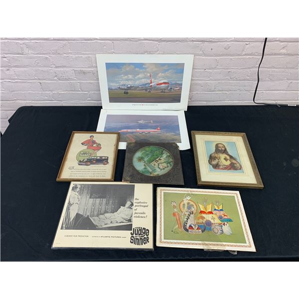 7pcs Wall Art Prints Assorted, Vintage
