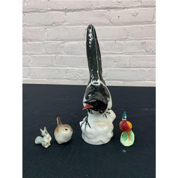 Lot of 4 USSR Porcelain Bird Figurines