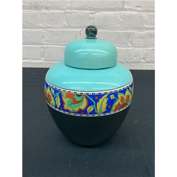 Painted Porcelain Ginger Jar