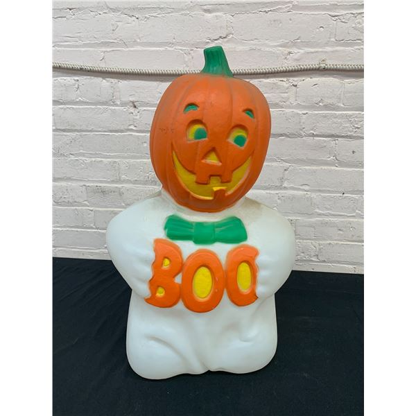 Vintage Boo Pumpkin Ghost Blow Mold 25"