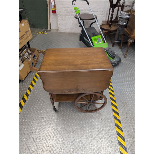 Gibbard Solid Walnut Vintage Tea Cart