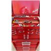 Image 6 : Mac Tools Red Rolling Tool Chest With Assorted Hand Tools and Hardware