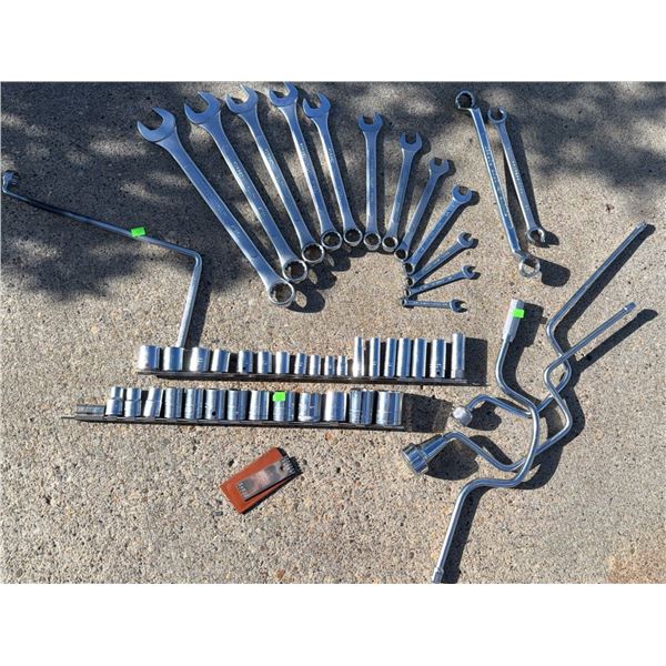 Hand Tools Including Combination Wrenches, Sockets, and Socket Wrenches