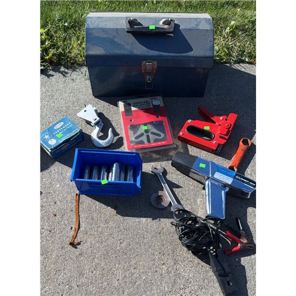Hand Tools with Metal Toolbox and Diagnostic Timing Light